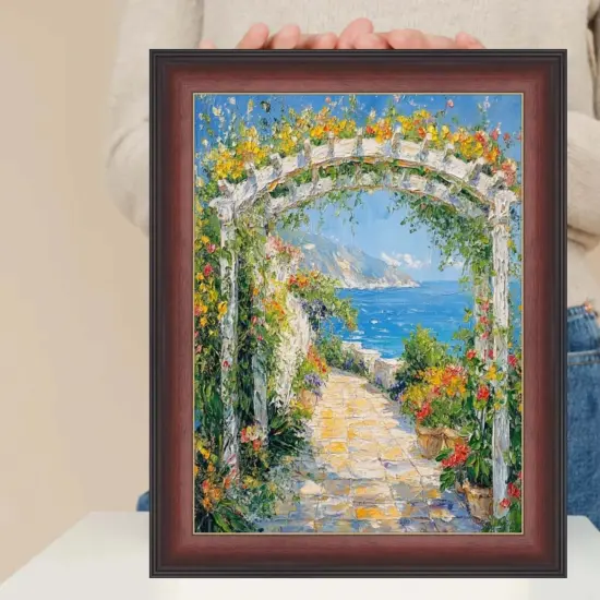 Diploma Mahogany With Gold Line Picture Frame 26x26 frame {2}