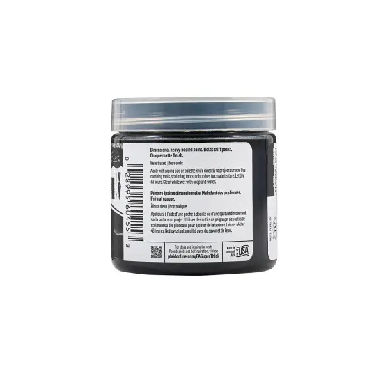 FolkArt Super Thick Acrylic Paint Black 4 oz {4}