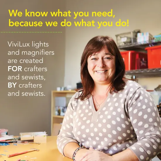 ViviLux LED Craft & Sewing Light, 1200 Lumens, Cordless, Adjustable & Rechargeable Task Light for Crafts and Hobbies, Mounts with Hook and Loop Tape {4}