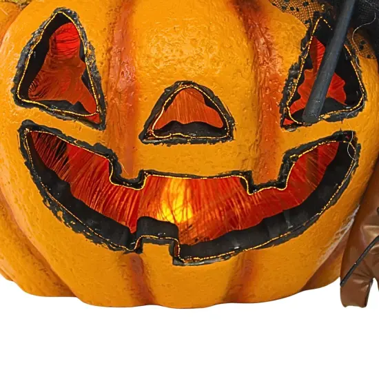 Karen Didion 30.0 Inch Agnes Witch Halloween Figurine , Lighted Halloween Decor Fiber Optic Orange {4}