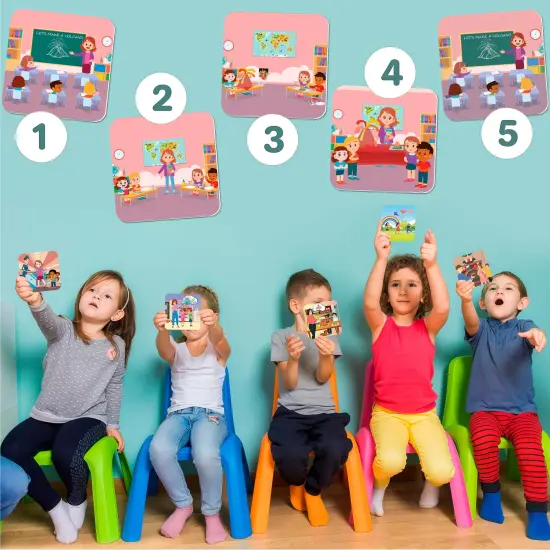 QUOKKA Sequence Speech Therapy Toys for Toddlers 3-4 - Autism Learning Materials Toys for Kids 5-7 | Create a Story Cards | Sentence Building | ABA Therapy | Social Skills | Storytelling Picture Game {4}