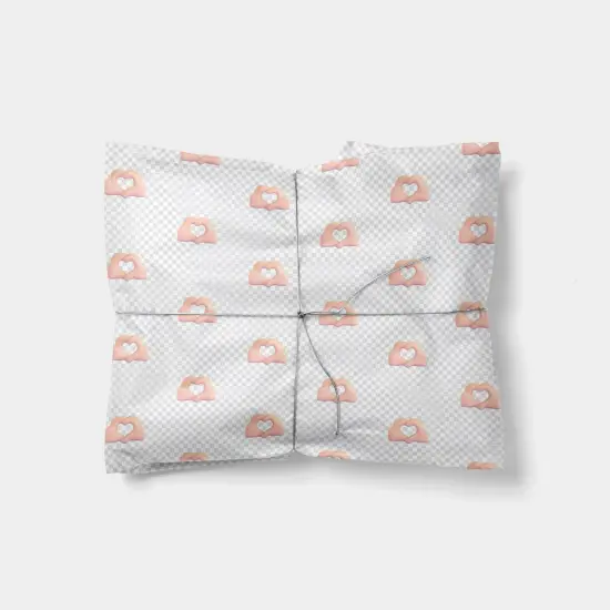 Heart Hands Emoji Gift Wrap {1}