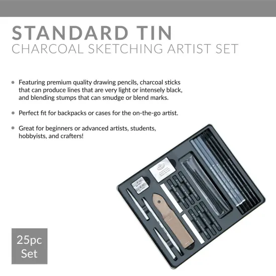 RSET-ART2711 | Charcoal Drawing Art Set - 25pc {5}