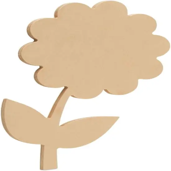 Wood Flower Cutouts, 12-inch x 6.5-inch {4}