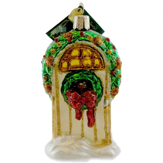 Old World Christmas 4.0 Inch Welcome Home Tree Ornament , Ornament Home 1St Gold {1}