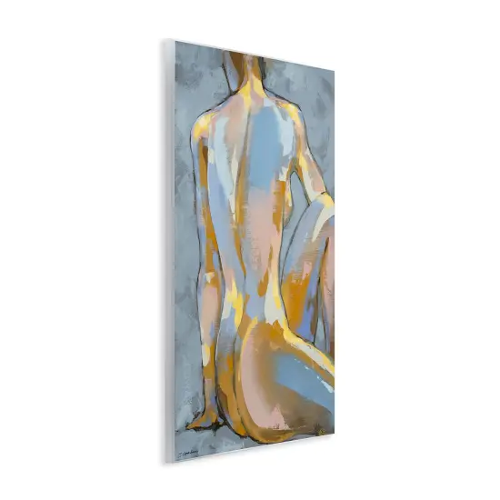 Stupell Industries Modern Blue Brushed Sitting Nude Wall Plaque Design By Trevor Copenhaver {3}