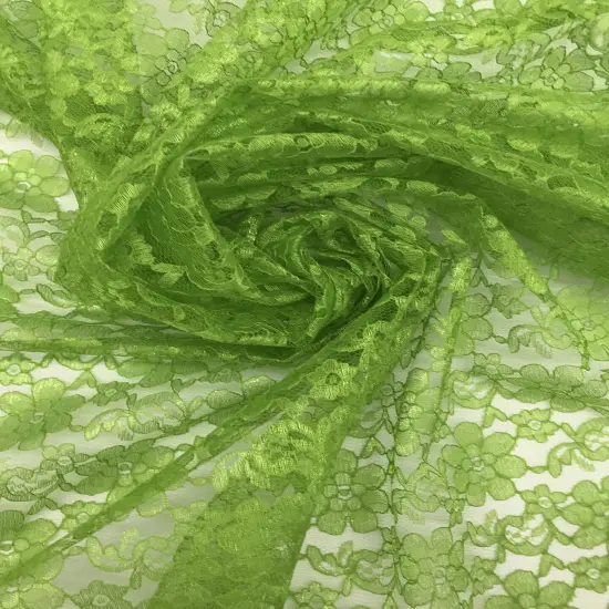 1 Yard Avocado Rachelle Lace Fabric Lightweight Sheer Floral Lace for Dresses, Decor, and Crafts 58&Prime;-60&Prime; Wide {2}