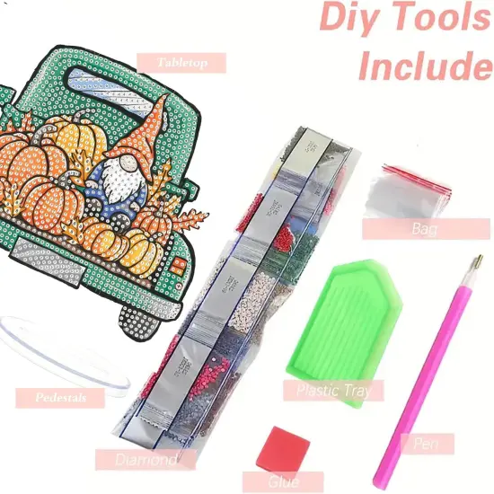Pumpkin Gnome Diamond Art Painting Kits for Adults {5}