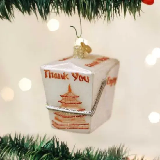 Old World Christmas 2.75 In Chinese Take-Out Christmas Tree Ornament , Food Container Multicolored {3}