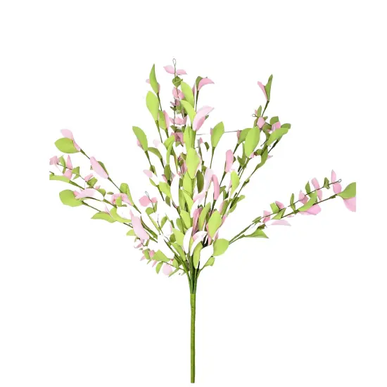 Radiant Elegance: 21-Inch Foam Eva Leaf Bush in Pink and Green-FG539922 {1}