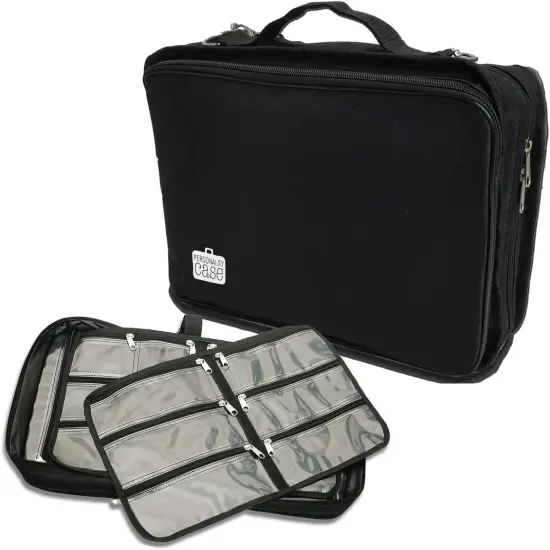 The Beadsmith Crafter&rsquo;s Tote &ndash; Personality Case &ndash; 12 x 10 Inches, Carrying Case with Shoulder Strap, Removable Zippered Pocket Pages, Ideal Storage for Arts & Crafts, Travel, Toiletries and Makeup Visit the The Beadsmith Store {1}