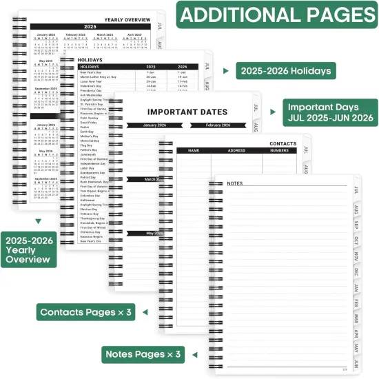 Calendar Academic Planner 2025-2026 - Leaf {3}