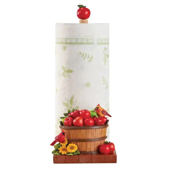 Collections Etc Hand-Painted Harvest Apple Paper Towel Holder {2}