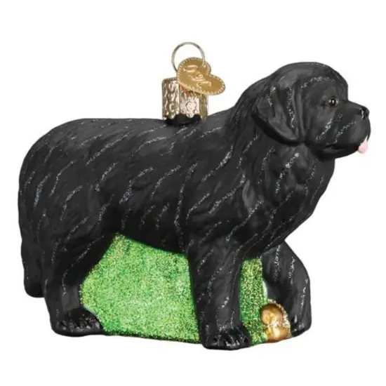 Old World Christmas 2.75 In Newfoundland Christmas Tree Ornament , Newfie Tibetan Mastiff Black {1}