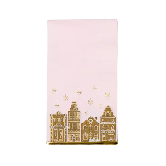 PINK GINGERBREAD GUEST TOWELS {1}