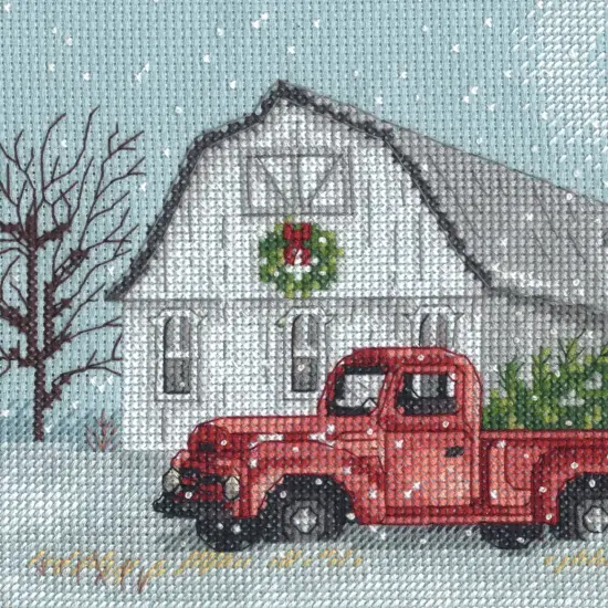 Dimensions Counted Cross Stitch Kit 18"X6"-Winter Farm {6}