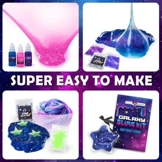 22-Piece Mini Galaxy Slime Kit with Glitter and Glow in The Dark Powder {3}