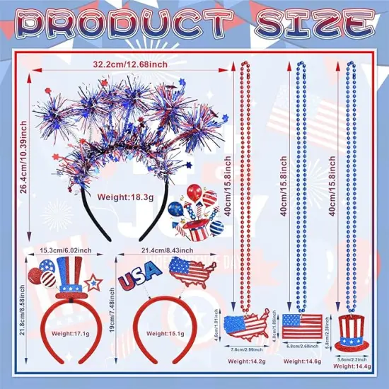 6 Pcs 4th of July Party Accessories Set {2}