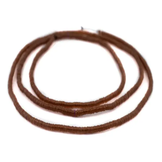 The Bead Chest Translucent Brown Vinyl Phono Record Beads (3mm) {3}