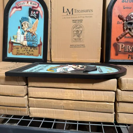 Pirate Wall Decor Jack's Tavern Sign Statue {6}