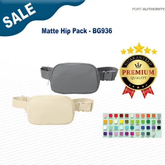 Port Authority&reg; Matte Hip Pack Deep Black {2}