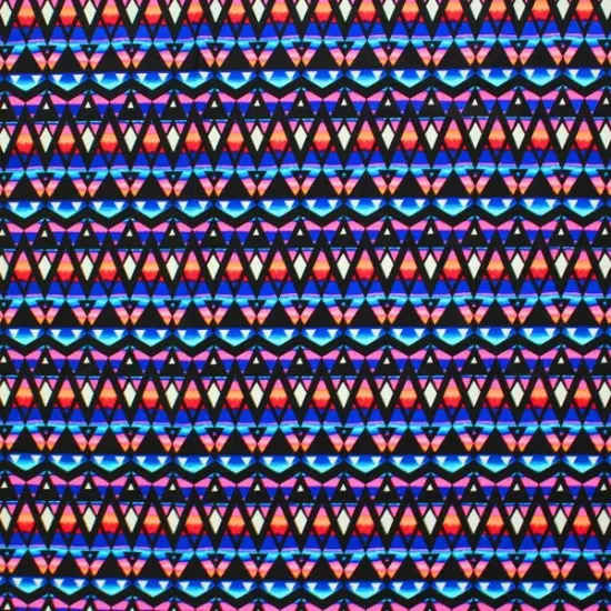 Diamond Triangle Printed Spandex Fabric {2}