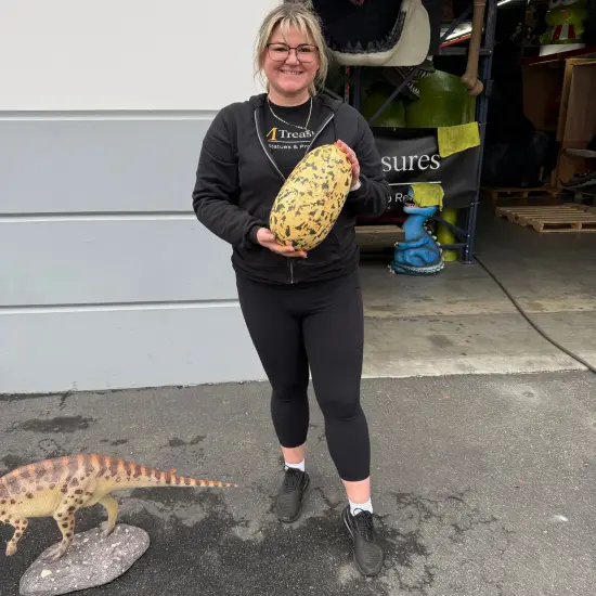 Large Theropod Dinosaur Egg Life Size Statue {3}