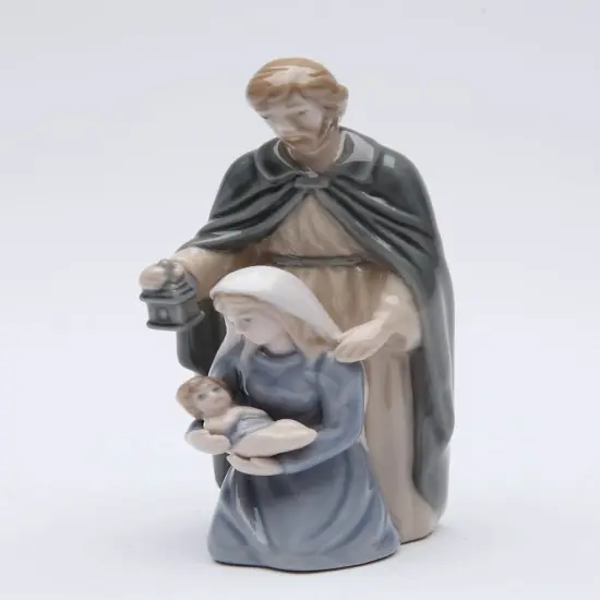 Ceramic Holy Family Nativity Figurine, Christmas D&eacute;cor, Religious D&eacute;cor, Religious Gift, Church D&eacute;cor, Baptism Gift, Easter D&eacute;cor {3}