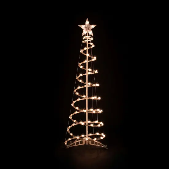 Northlight Set of 3 Clear Lighted Spiral Christmas Trees - 3', 4', and 6' White {6}