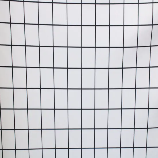 1 Yard Black and White Geometric Grid Stretch Fabric for Modern Swimwear Dance Costumes and Activewear 58/60" Width {2}