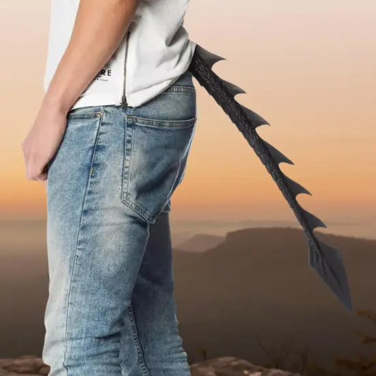 Supersoft Junior Black Dragon Tail Clip-On Costume Accessory {4}