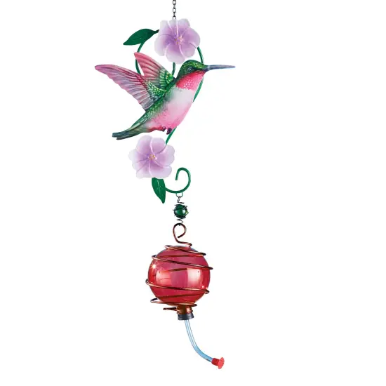 Collections Etc Unique Hanging Hummingbird Feeder Garden Mobile {2}