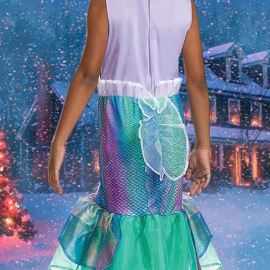 Kids Deluxe Little Mermaid Ariel Costume Disney Princess Outfit Small 4&ndash;6X {5}