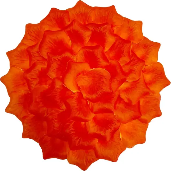 0.45LB Sunset Red Rose Petals for Wedding,2500 Pcs Fake Rose Petals (2.3'') {1}