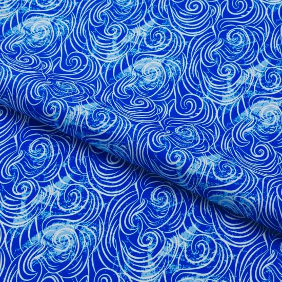 Heavy Winds Printed Spandex Fabric Multicolor {1}