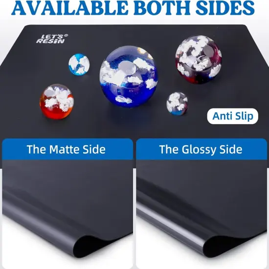 LET'S RESIN Extra Large Silicone Mat for Crafts,36''x24''Nonstick &Nonskid Heat-Resistant Silicone Crafts Mat, Easy Clean&Store Multipurpose Silicone Mat for Resin, DIY Art Crafts,Paint, Clay {2}