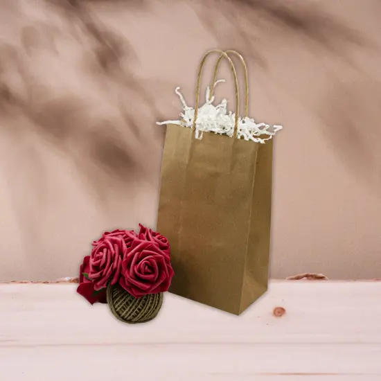 Angels Special Occasions 12 Pack Kraft Bag 8" x 5" - Natural Color {2}