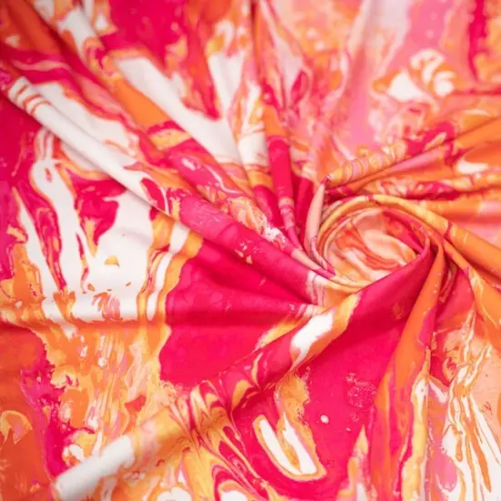 Multimarble Printed EcoTechflex Recycled Polyester Spandex Fabric Diva Blue/L {4}