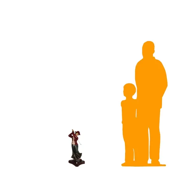 Golfer Lady Small Statue {2}