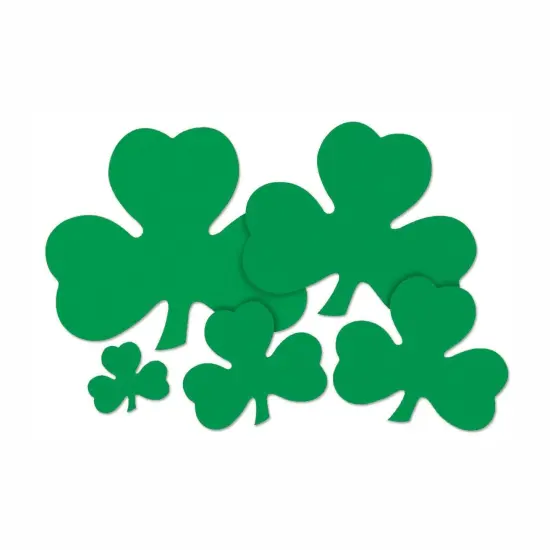 36 Pack Bulk 12 Inch St. Patrick's Day Printed Shamrock Cutout {1}