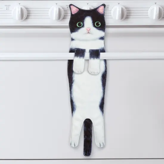 Collections Etc Hanging Cat Towel {1}