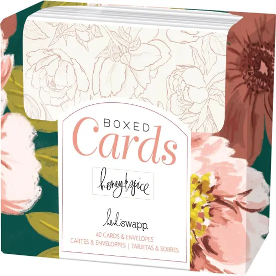 Heidi Swapp A2 Cards W/Envelopes (4.375"X5.75") 40/Box-Honey Spice {1}