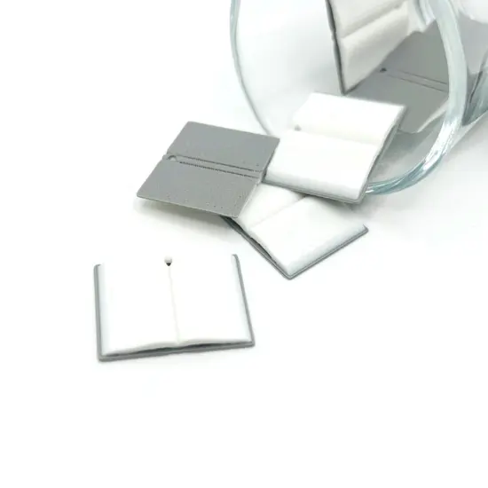 3D Gray Open Book Charms, 25x20mm {1}