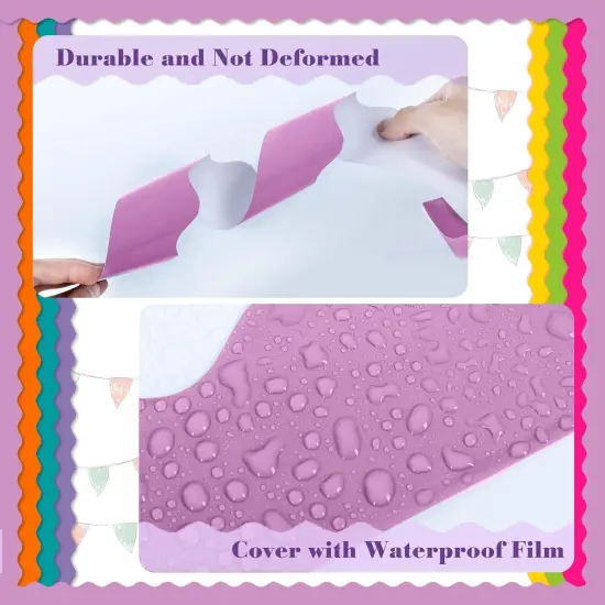 6 Rolls 198 Ft Bulletin Board Borders for Classroom, Paper Roll Scalloped Classroom {2}