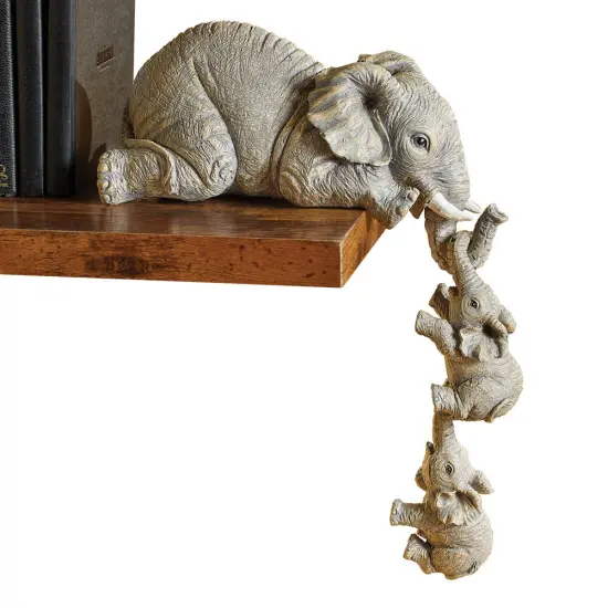 Collections Etc Elephant Family Collectible Figurines - Set of 3 {2}