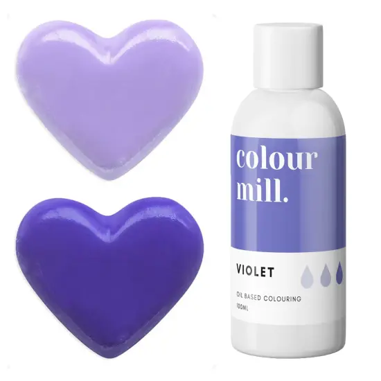 100ml Violet Oil Based Food Colour Colour Mill Deep Purple Edible Dye for Baking & Decorating {2}