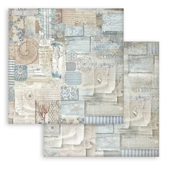 Stamperia Backgrounds Double-Sided Paper Pad 8"X8" 10/Pkg-Silent Sea {4}