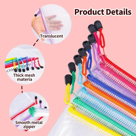 24pcs Mesh Zipper Pouch Bags {3}