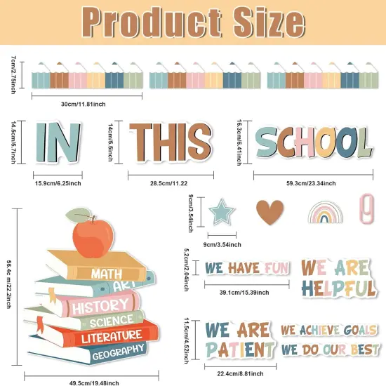 Boho Motivational Bulletin Board Classroom Decoration Set {2}