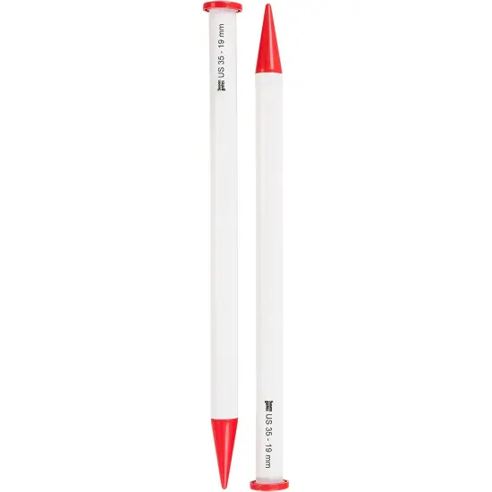 Susan Bates Luxite Single Point Knitting Needles 14"-Size 35/19mm {3}